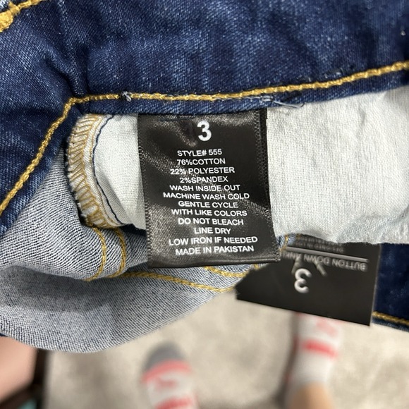 NWT Purple Blues Womens Size‎ 3 Button Down Ankle Skinny Jeans 555 Dark Blue - Picture 8 of 8